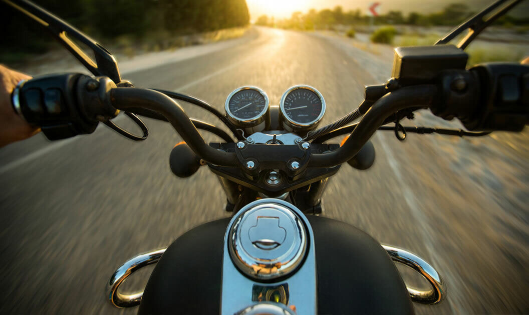 Riding on a motorcycle from the viewpoint of the driver