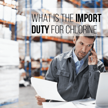 What is the import duty for chlorine?