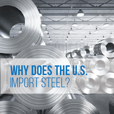 Importing steel - Tubes of a steel in a warehouse