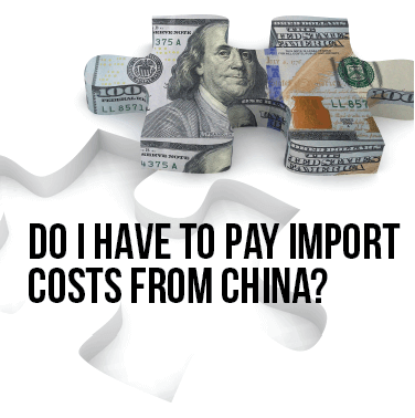 Import costs from china - A puzzle piece with a one hundred dollar bill on it