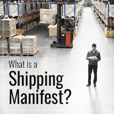 Manifest confidentiality as a man looks at documents in the middle of a warehouse