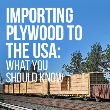 Importing plywood to the usa as plywood boxcars in a railway