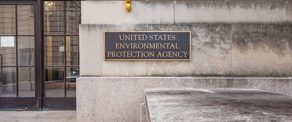 The outside of an EPA office building
