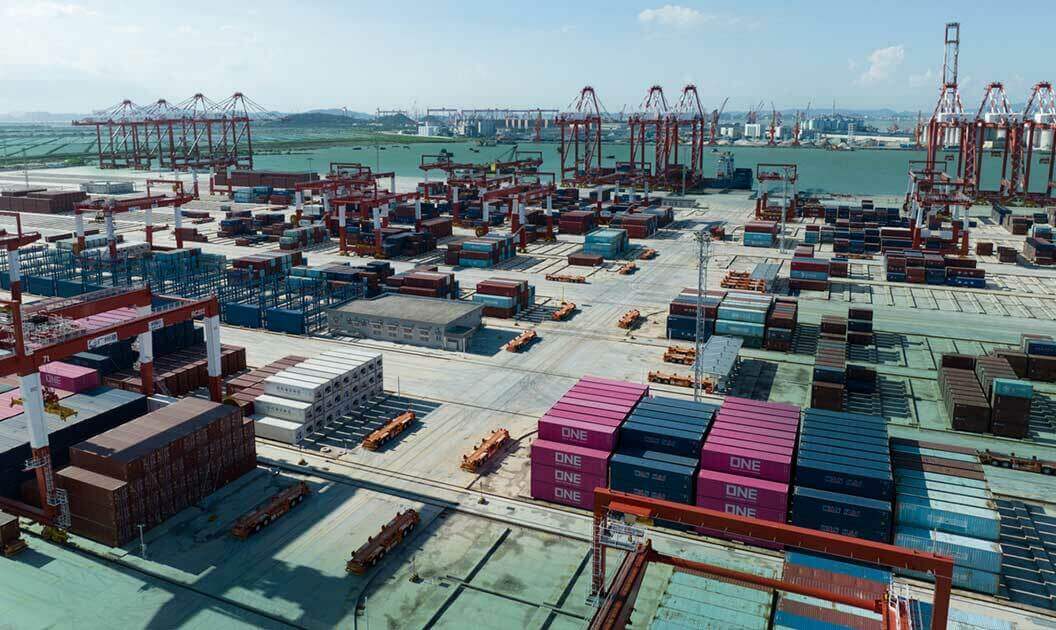 Imported containers sit in port after being listed in an ISF-10.