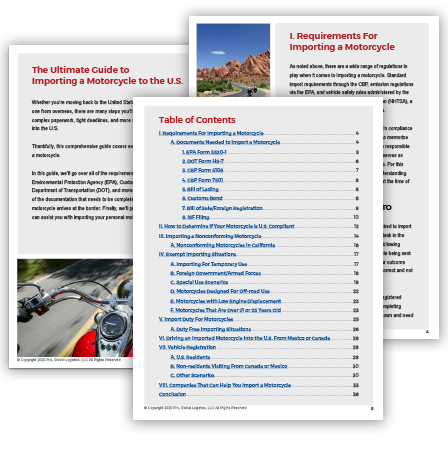 Sample of Motorcycle eBook with pages overlapping