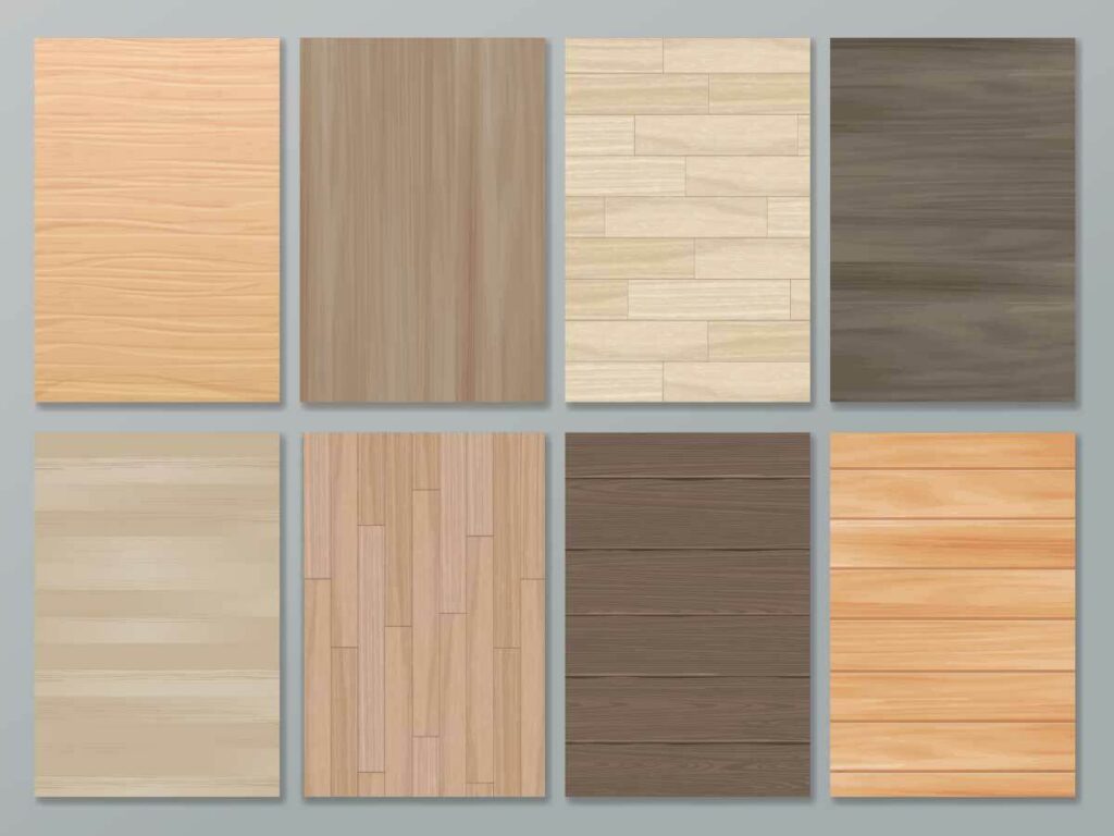 Different types of hardwood tiles